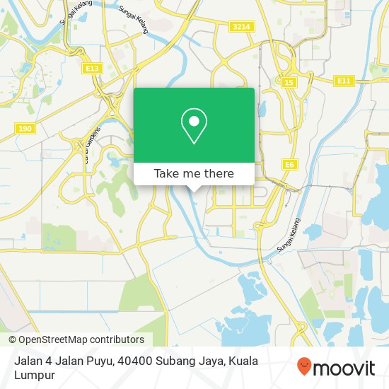 Peta Jalan 4 Jalan Puyu, 40400 Subang Jaya