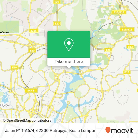 Peta Jalan P11 A6 / 4, 62300 Putrajaya