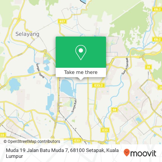 Peta Muda 19 Jalan Batu Muda 7, 68100 Setapak