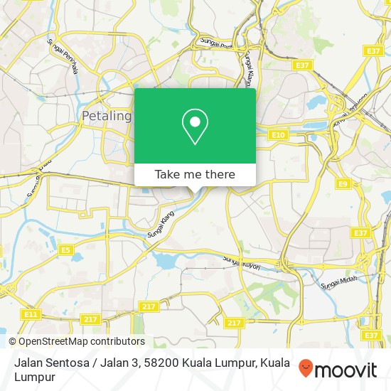 Peta Jalan Sentosa / Jalan 3, 58200 Kuala Lumpur