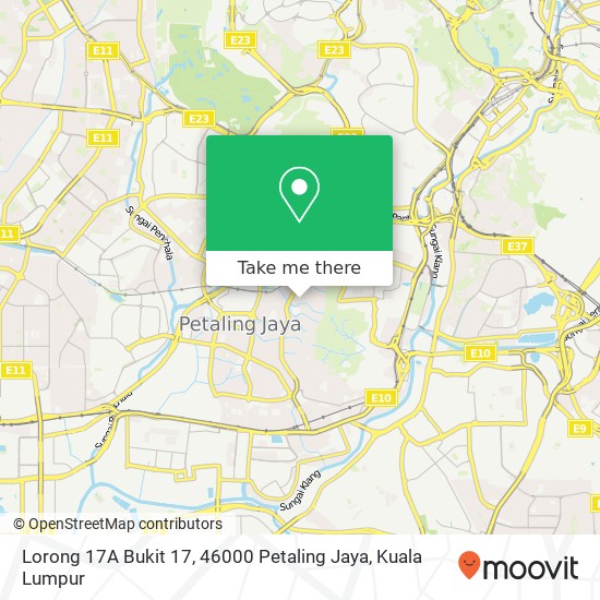 Peta Lorong 17A Bukit 17, 46000 Petaling Jaya