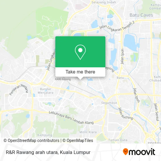 R&R Rawang arah utara map