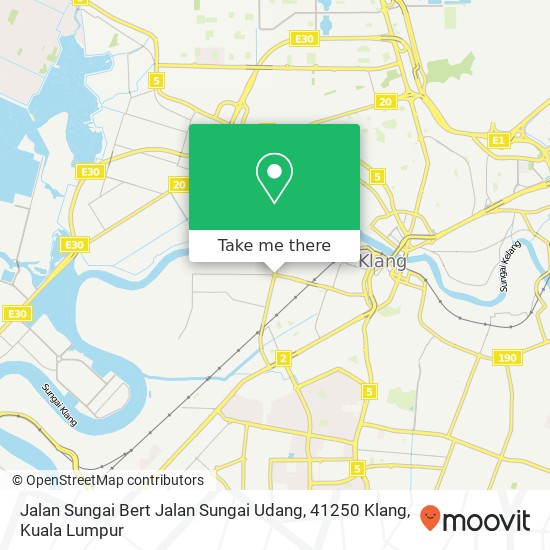 Peta Jalan Sungai Bert Jalan Sungai Udang, 41250 Klang