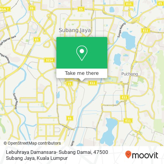 Peta Lebuhraya Damansara- Subang Damai, 47500 Subang Jaya