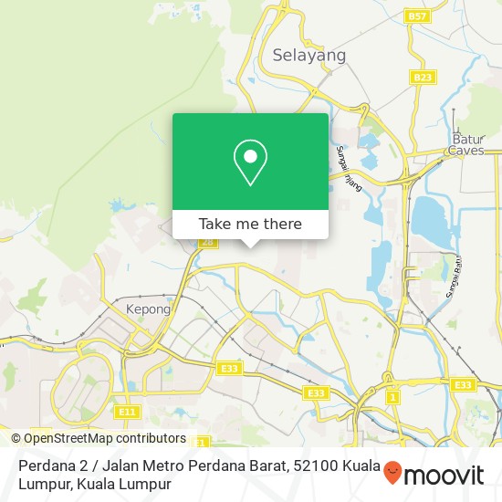 Perdana 2 / Jalan Metro Perdana Barat, 52100 Kuala Lumpur map