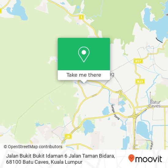 Jalan Bukit Bukit Idaman 6 Jalan Taman Bidara, 68100 Batu Caves map