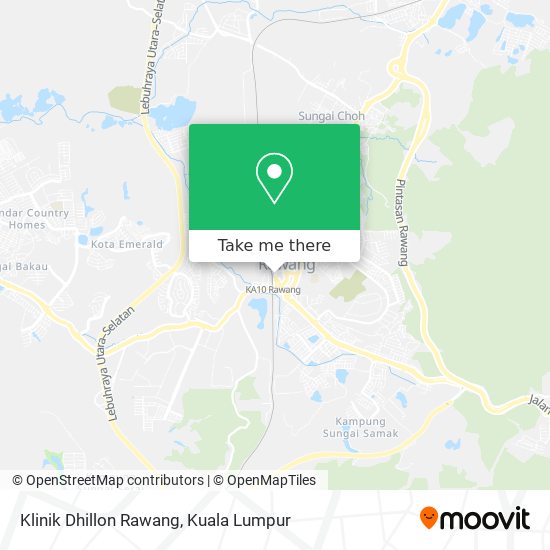 Klinik Dhillon Rawang map