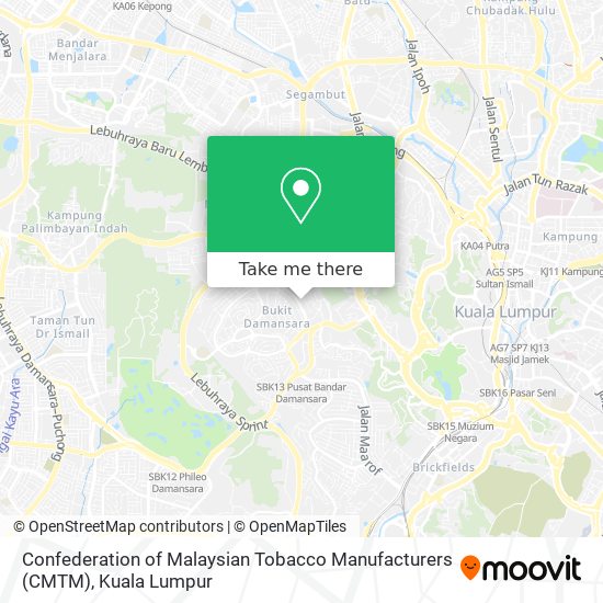 Peta Confederation of Malaysian Tobacco Manufacturers (CMTM)