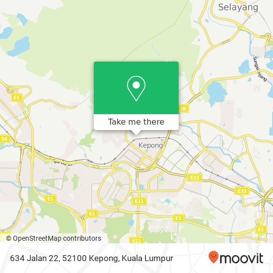 Peta 634 Jalan 22, 52100 Kepong