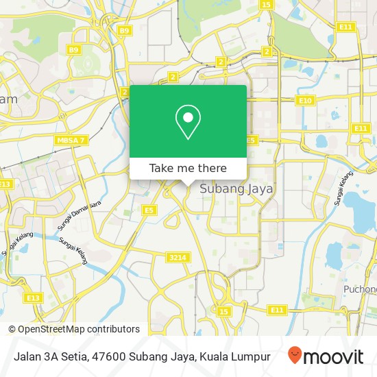Jalan 3A Setia, 47600 Subang Jaya map
