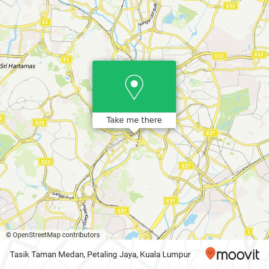 Peta Tasik Taman Medan, Petaling Jaya