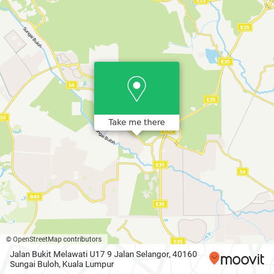 Peta Jalan Bukit Melawati U17 9 Jalan Selangor, 40160 Sungai Buloh