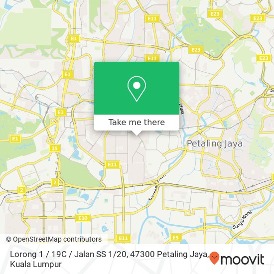 Peta Lorong 1 / 19C / Jalan SS 1 / 20, 47300 Petaling Jaya
