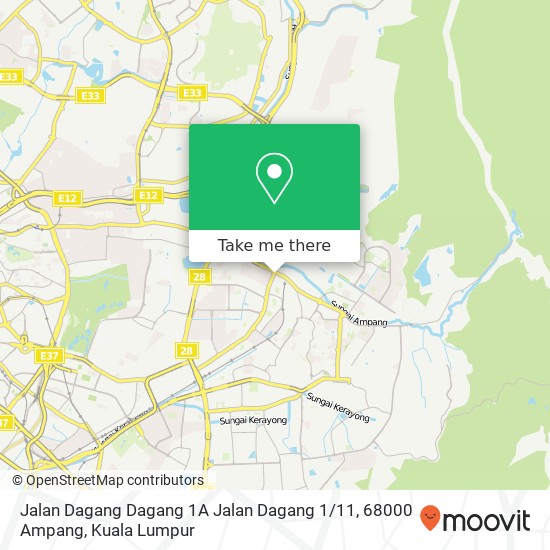 Jalan Dagang Dagang 1A Jalan Dagang 1 / 11, 68000 Ampang map