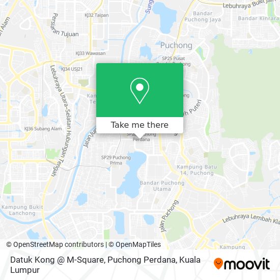 Datuk Kong @ M-Square, Puchong Perdana map