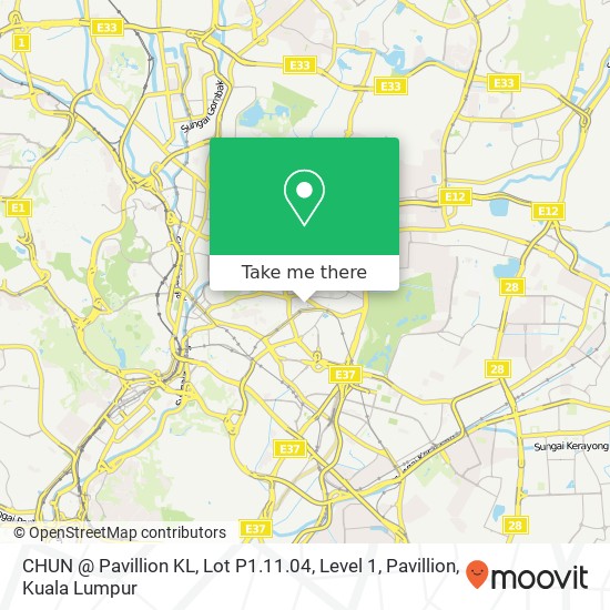 CHUN @ Pavillion KL, Lot P1.11.04, Level 1, Pavillion map