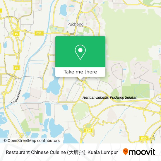 Restaurant Chinese Cuisine (大牌挡) map