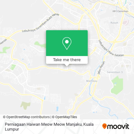 Perniagaan Haiwan Meow Meow Manjaku map