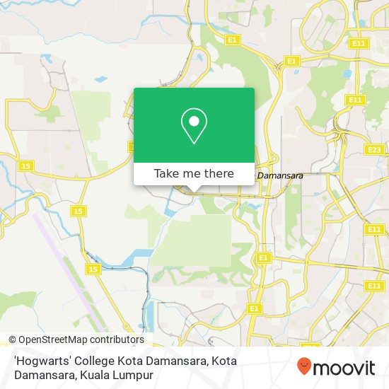 Peta 'Hogwarts' College Kota Damansara, Kota Damansara