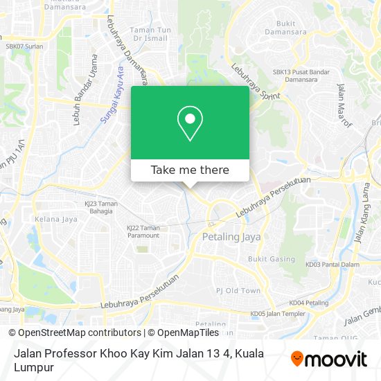 Peta Jalan Professor Khoo Kay Kim Jalan 13 4
