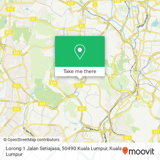 Peta Lorong 1 Jalan Setiajasa, 50490 Kuala Lumpur