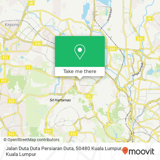 Jalan Duta Duta Persiaran Duta, 50480 Kuala Lumpur map