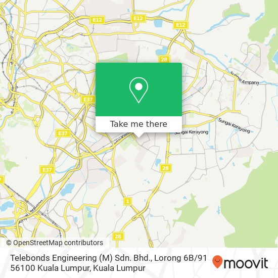 Peta Telebonds Engineering (M) Sdn. Bhd., Lorong 6B / 91 56100 Kuala Lumpur