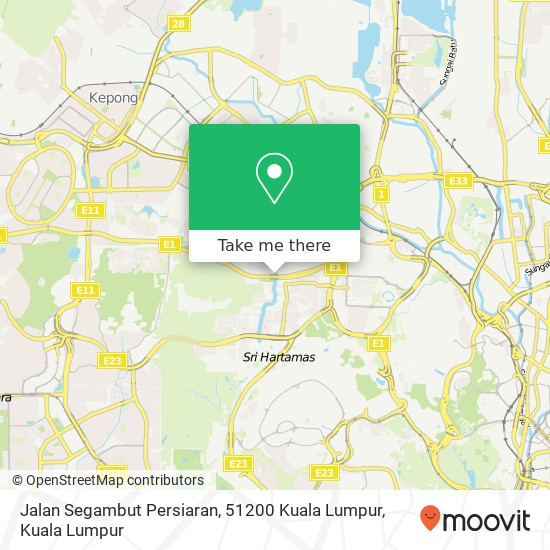 Peta Jalan Segambut Persiaran, 51200 Kuala Lumpur