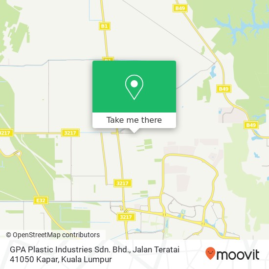 GPA Plastic Industries Sdn. Bhd., Jalan Teratai 41050 Kapar map