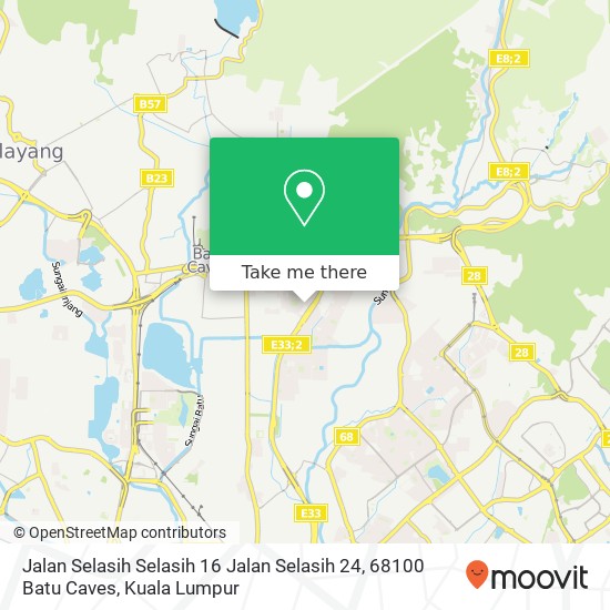 Peta Jalan Selasih Selasih 16 Jalan Selasih 24, 68100 Batu Caves