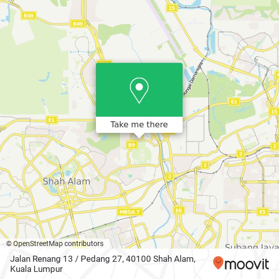 Jalan Renang 13 / Pedang 27, 40100 Shah Alam map