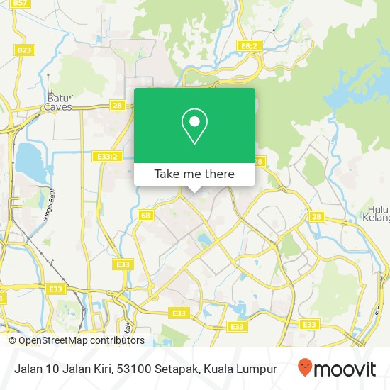 Peta Jalan 10 Jalan Kiri, 53100 Setapak