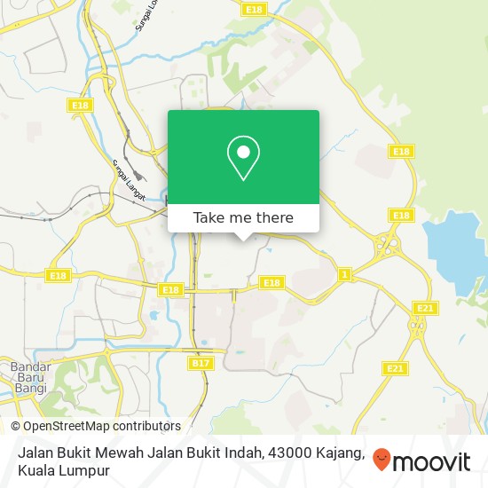 Peta Jalan Bukit Mewah Jalan Bukit Indah, 43000 Kajang