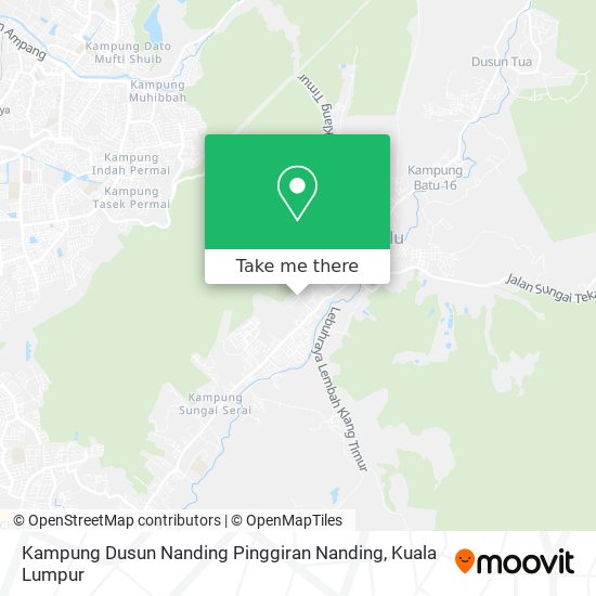 Kampung Dusun Nanding Pinggiran Nanding map