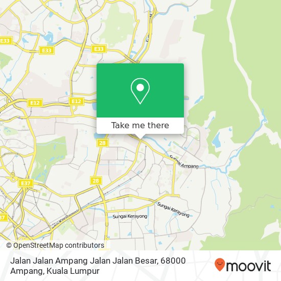 Peta Jalan Jalan Ampang Jalan Jalan Besar, 68000 Ampang
