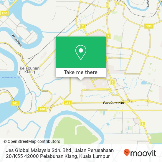 Jes Global Malaysia Sdn. Bhd., Jalan Perusahaan 20 / K55 42000 Pelabuhan Klang map