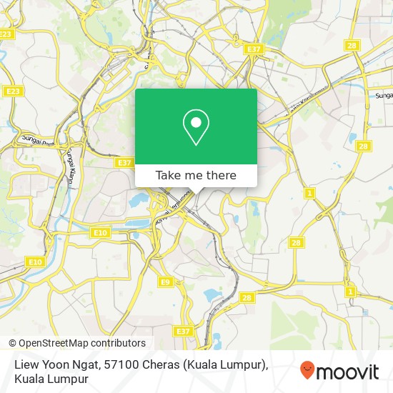 Peta Liew Yoon Ngat, 57100 Cheras (Kuala Lumpur)