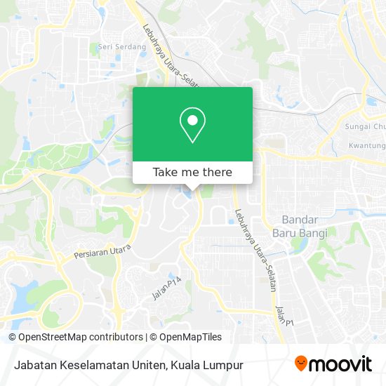 Jabatan Keselamatan Uniten map