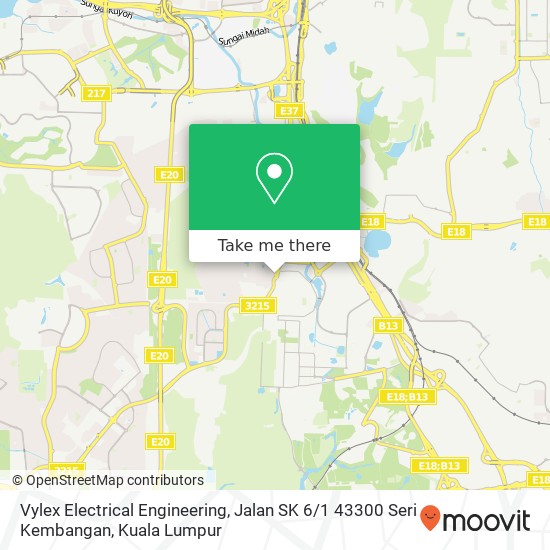Peta Vylex Electrical Engineering, Jalan SK 6 / 1 43300 Seri Kembangan