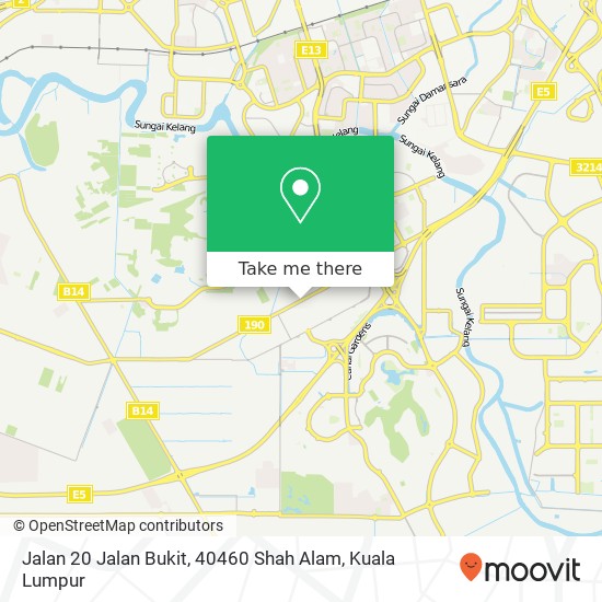 Peta Jalan 20 Jalan Bukit, 40460 Shah Alam