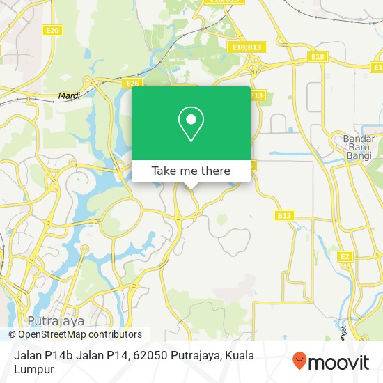 Jalan P14b Jalan P14, 62050 Putrajaya map