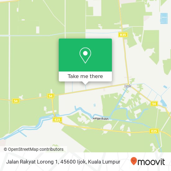 Peta Jalan Rakyat Lorong 1, 45600 Ijok