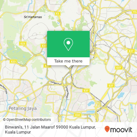 Binwani's, 11 Jalan Maarof 59000 Kuala Lumpur map