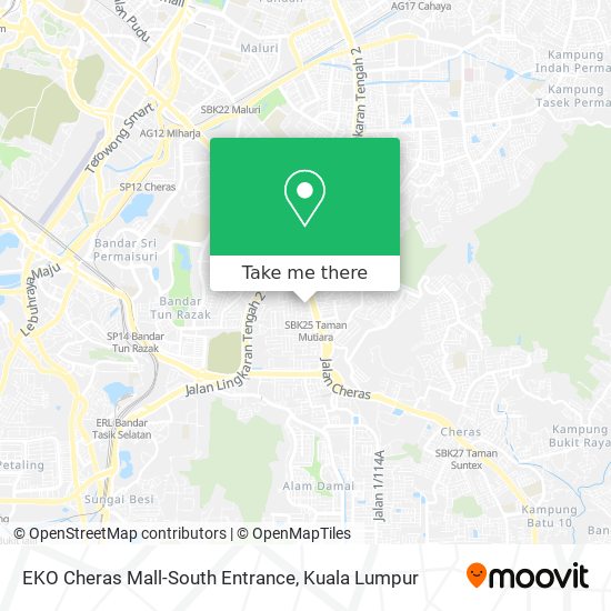 Peta EKO Cheras Mall-South Entrance