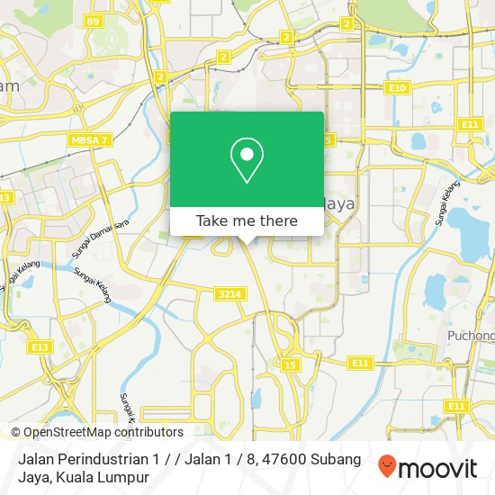 Jalan Perindustrian 1 / / Jalan 1 / 8, 47600 Subang Jaya map