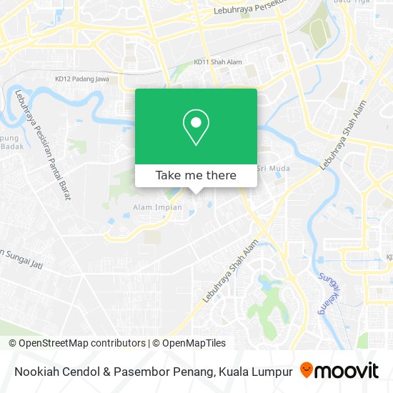 Nookiah Cendol & Pasembor Penang map
