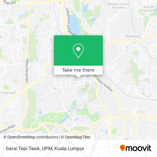Gerai Tepi Tasik, UPM map