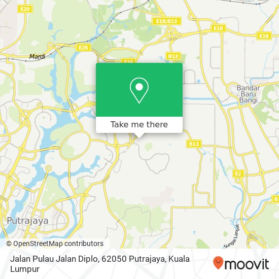 Peta Jalan Pulau Jalan Diplo, 62050 Putrajaya