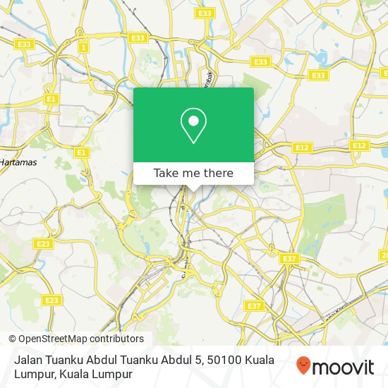 Peta Jalan Tuanku Abdul Tuanku Abdul 5, 50100 Kuala Lumpur