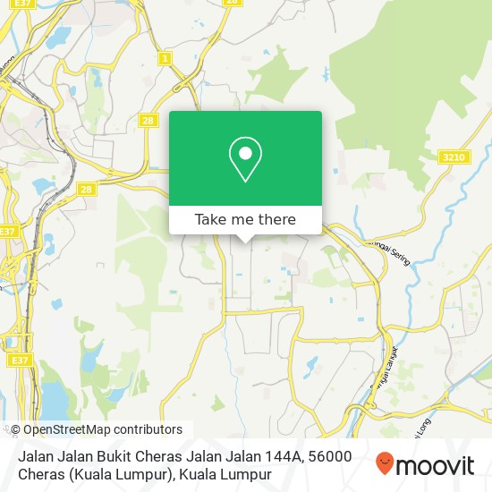 Peta Jalan Jalan Bukit Cheras Jalan Jalan 144A, 56000 Cheras (Kuala Lumpur)